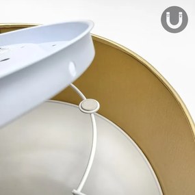 Plafonieră SIRJA DOUBLE, 2 x E14, 15 W fiecare, 230 V, Ø 35 cm, maro/auriu