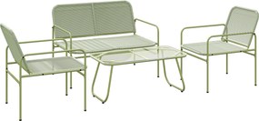 Outsunny Ratan Verde Balcon | Aosom Romania