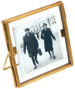 Ramă foto aurie cu picior de susținere din metal 8x8 cm – Rex London