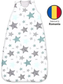 Sac de dormit copii reglabil 6-36 luni Kidizi All Mint Stars, 1 tog