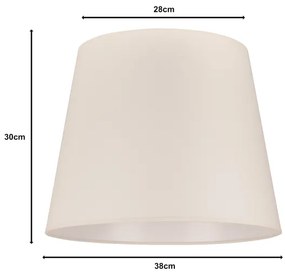 Duolla - Abajur pentru lampă de podea CLASSIC L E27 pr. 38 cm crem
