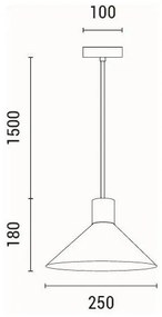 Lustră pe cablu 1xE27/15W/230V gri