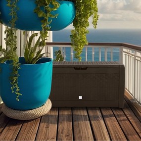 Cutie de depozitare RATO, 310L, 119x48x60cm, maro Prosperplast