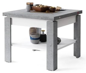 Măsuță de cafea pliabilă cu raft LIA gri/alb