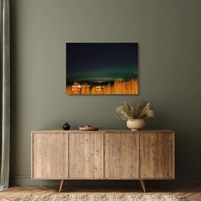Tablou pe sticlă cu aurora borealis (70x50 cm)