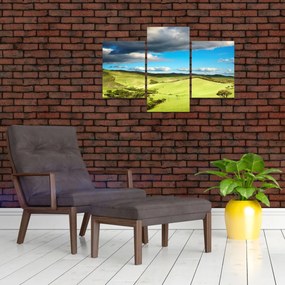 Tablou - Peisaj verde cu dealuri (90x60 cm)