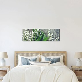 Tablou cu lăcrimioare (cu ceas) (90x30 cm)