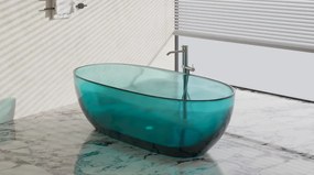 Cada Freestanding AquaVibe Crystal 170, Ovală, Transparentă, 170 cm