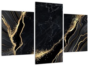 Tablou abstarcției aurii (90x60 cm)