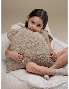 Fotoliu puf pentru copii crem cu tapițerie din țesătură bouclé Chair – Wigiwama