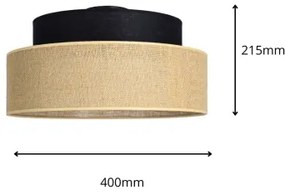 Plafonieră BOHO 1xE27/60W/230V negru/bej