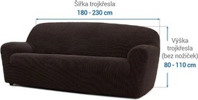 Nueva Textura Huse care se întind foarte bine NIAGARA ciocolatei fotoliu triplu (l. 180 - 230 cm)