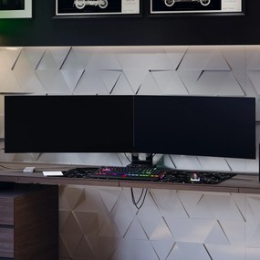 Suport dublu pentru monitoare de 49 de inchi, gri-negru RGB X-Arm Dual