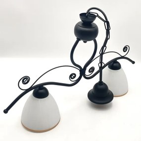 Lustră pe lanț RETRO 2xE27/60W/230V negru mat