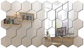 Oglinda decorativa Hexagon Set 8 bucati