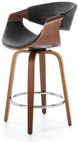 Scaun de bar Scarlet, negru / nuc