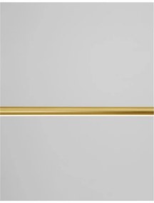 Lustra LED suspendata design liniar ELETTRA auriu, L-120cm