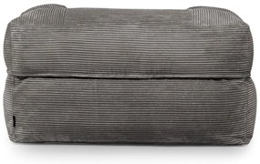 Fotoliu bean bag maro cu tapițerie din catifea reiată MooG – SLOWDOWN