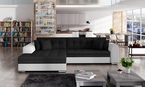 Coltar tapitat, extensibil, 295x80x195 cm, Sorento L02, Eltap (Culoare: Gri deschis texturat / Gri inchis piele)