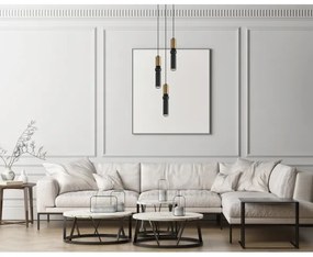 ITALUX PND-14290-3-BRO-BK - Lustră pe cablu ISIDORA 3xGU10/25W/230V negru/bronz