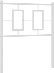 vidaXL Tăblie de pat de schimb metalică, alb, 75 cm