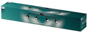 Spot Philips NIALL 4xGU10/5W/230V negru/alamă
