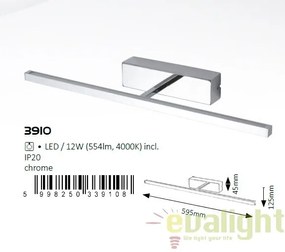 Aplica de perete LED pentru tablou, oglinda, L-59,5cm, Picture slim 3910 RX