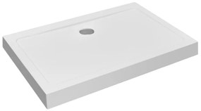 Cadita dus dreptunghiulara Radaway Doros D Compact 120x80 cm acril alb