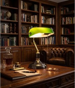 BRILAGI - Lampă de birou BANK OFFICE 1xE27/60W/230V negru/auriu/verde
