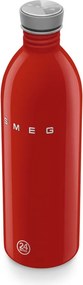 Sticla Smeg Urban WBF02RD, 1 l, Inchidere ermetica, Fara VRA, Otel inoxidabil, Rosu