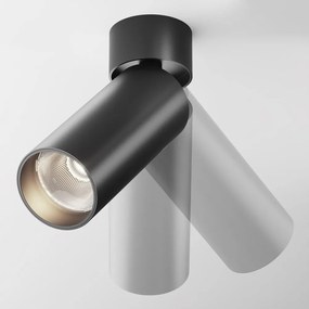 Spot LED aplicat directionabil, dimabil, design tehnic Focus negru, 4000K