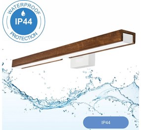 Aplică LED pentru oglindă de baie Brilagi WOODY MIRROR LED/12W/230V IP44 stejar/alb