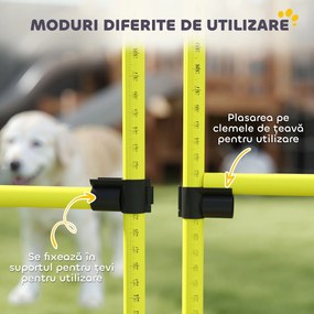 PawHut set din 4 obstacole pentru caini reglabile pe inaltime, 99x71x95, albastru | Aosom Romania