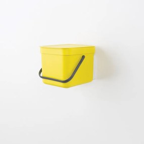 Cos de gunoi colectare selectiva Brabantia Sort&Go 648974, 6 l, Maner, Montabil pe perete, Gri inchis