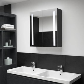 325542 vidaXL Dulap de baie cu oglindă și LED, 62x14x60 cm