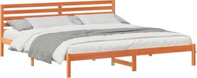 vidaXL Cadru de pat Maroniu cerat 200 x 210 cm Lemn de pin masiv