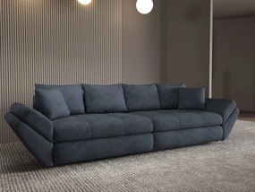 Canapea extensibilă dumonde cu ladă de depozitare si sezut confortabil din spuma high-density, Loana Enjoy Antracit 300x100 cm
