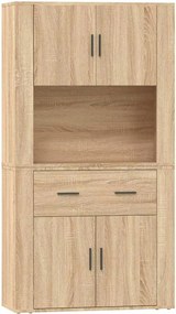 vidaXL Dulap înalt, stejar sonoma, lemn prelucrat