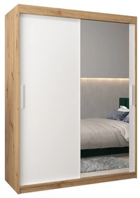 Dulap de haine 150 cm Toki 2 (stejar artisan + alb mat). 1064993