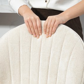 HOMCOM Set de 2 Scaune de Bar cu Suport pentru Picioare, din Țesătură cu Efect de Cinilie, 48x50x94-115 cm, Negru și Bej | Aosom Romania