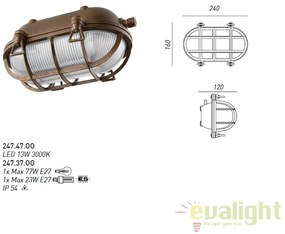 Aplica exterior cu protectie IP54 Marina, L-24cm 247.37.OO