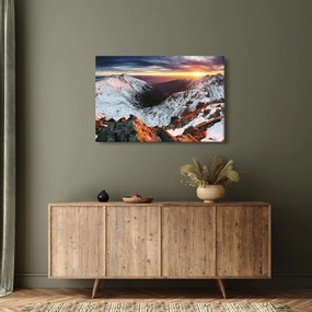Tablou - Panoramă montană de iarnă (90x60 cm)