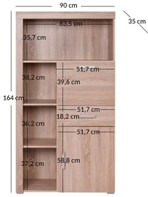Raft Dalila 1D1S1B (Stejar sonoma). 1052838