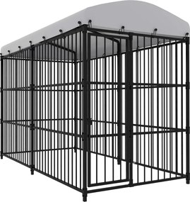 vidaXL Padoc pentru câini de exterior, cu acoperiș, 300 x 150 x 210 cm