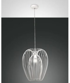 Lustră pe cablu CAMP 1xE27/40W/230V albă Fabas Luce 3677-45-102