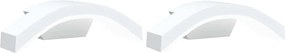 vidaXL Lămpi exterioare de perete cu LED 2 buc. alb, aluminiu turnat