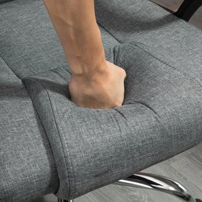 Vinsetto Scaun Birou Ergonomic cu Basculare, Înălțime și Înclinare Reglabilă, Capacitate 120 kg, 62x76x110-119 cm, Gri | Aosom Romania