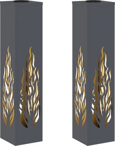 vidaXL Lumină LED Solară pentru Alei 2 pcs Antracit