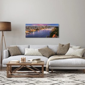 Tablou cu orașul Bratislava cu râu (120x50 cm)