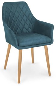 Scaun de bucaterie Ray, albastru/fag